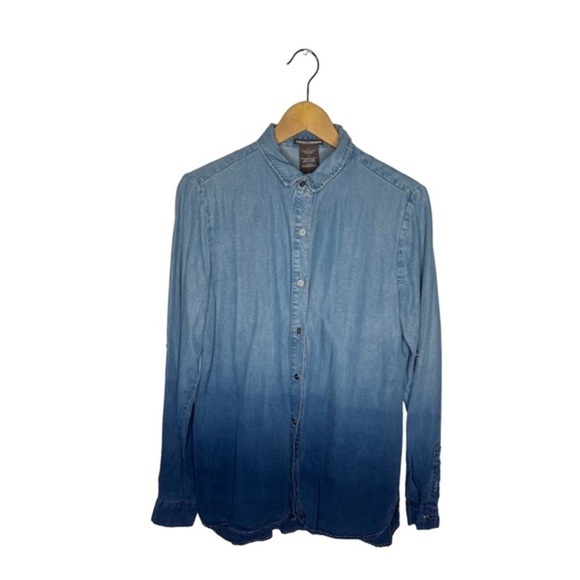 Chelsea & Theodore Hombre Tyncel Button Down Long Sleeve Shirt | Small - Picture 9 of 9